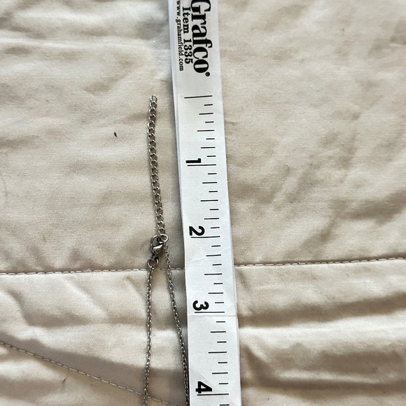 Silver tone rectangular plate on chain w/etched infinity symbol says “Sister” - Picture 11 of 15